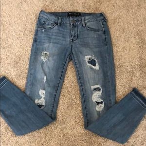 Light wash ripped jeans